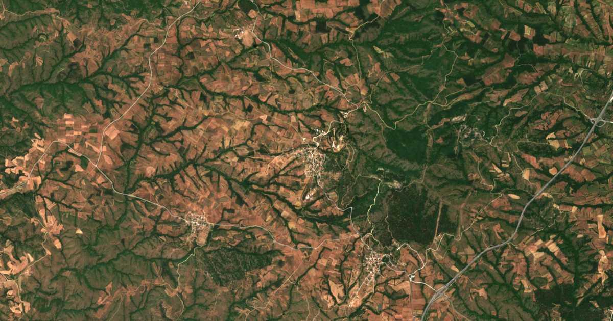 Carte satellite de Lefkochóri
