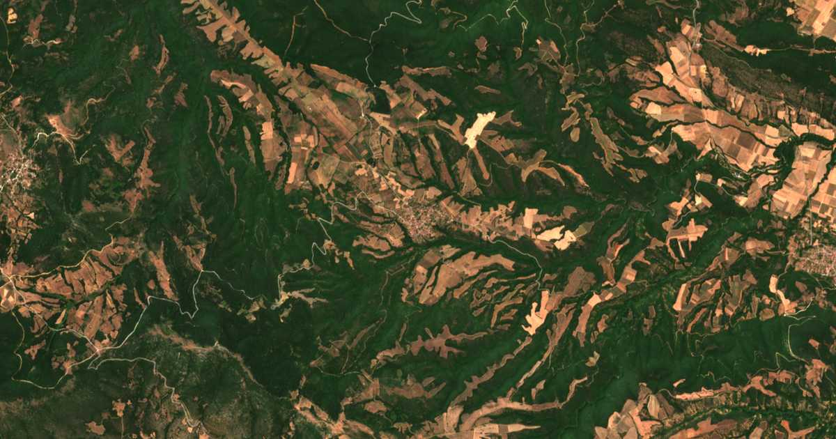 Carte satellite de Petrokérasa