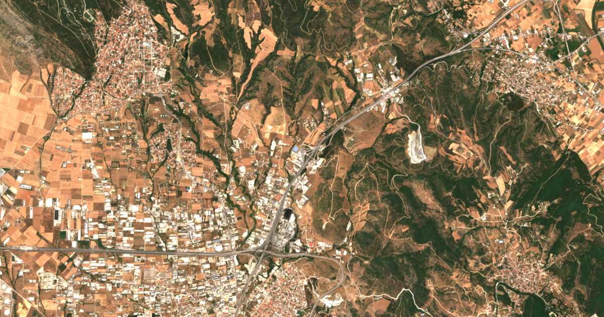 Carte satellite de Anthoúpoli