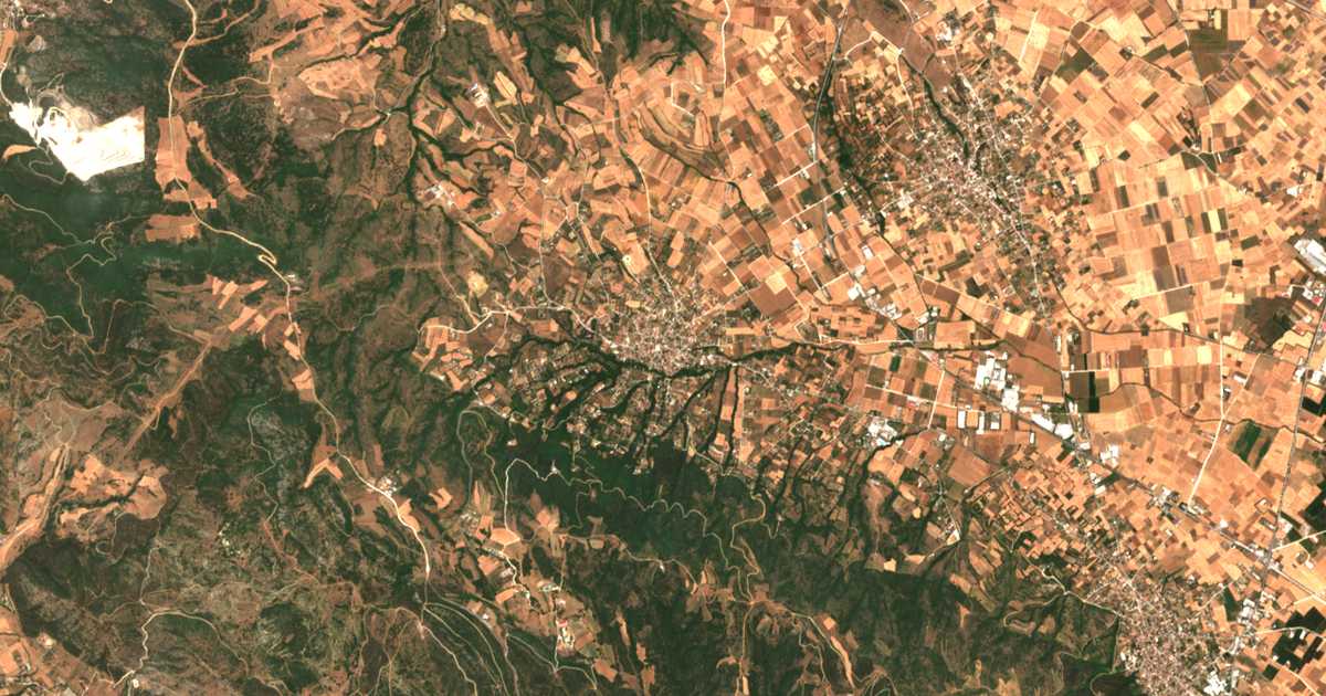 Carte satellite de Melissochórion