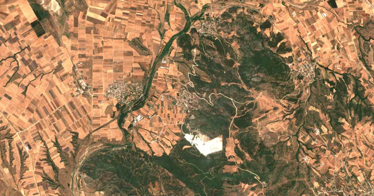 Carte satellite de Messéon