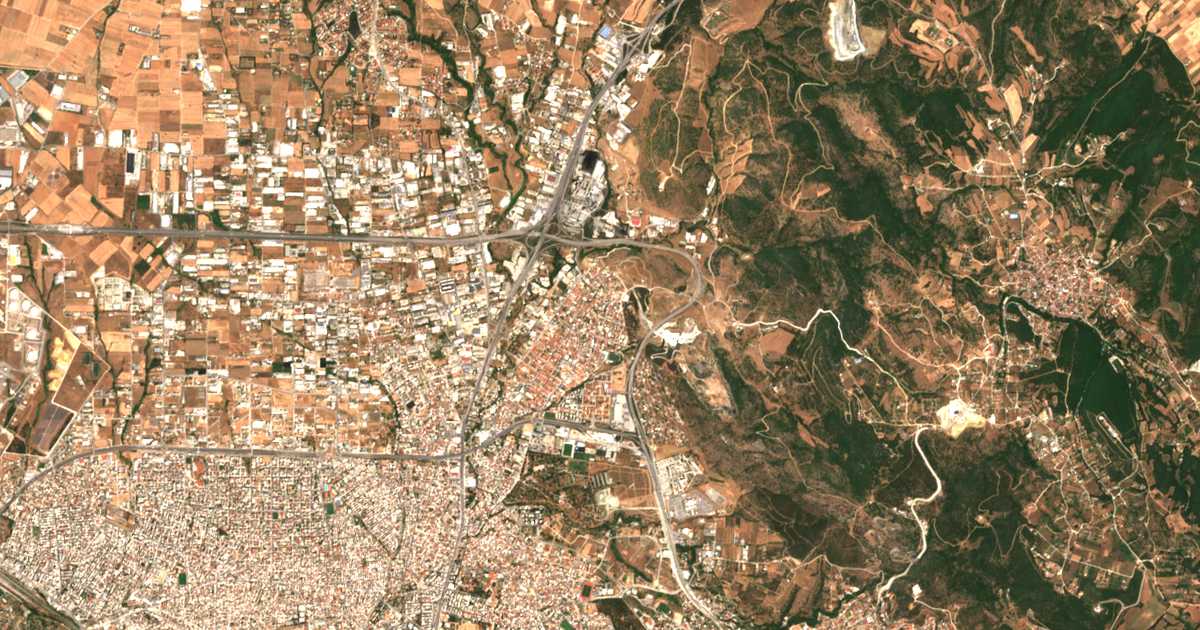 Carte satellite de Efkarpía