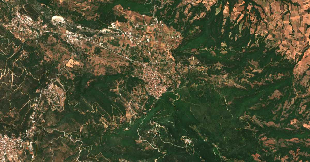 Carte satellite de Chortiátis