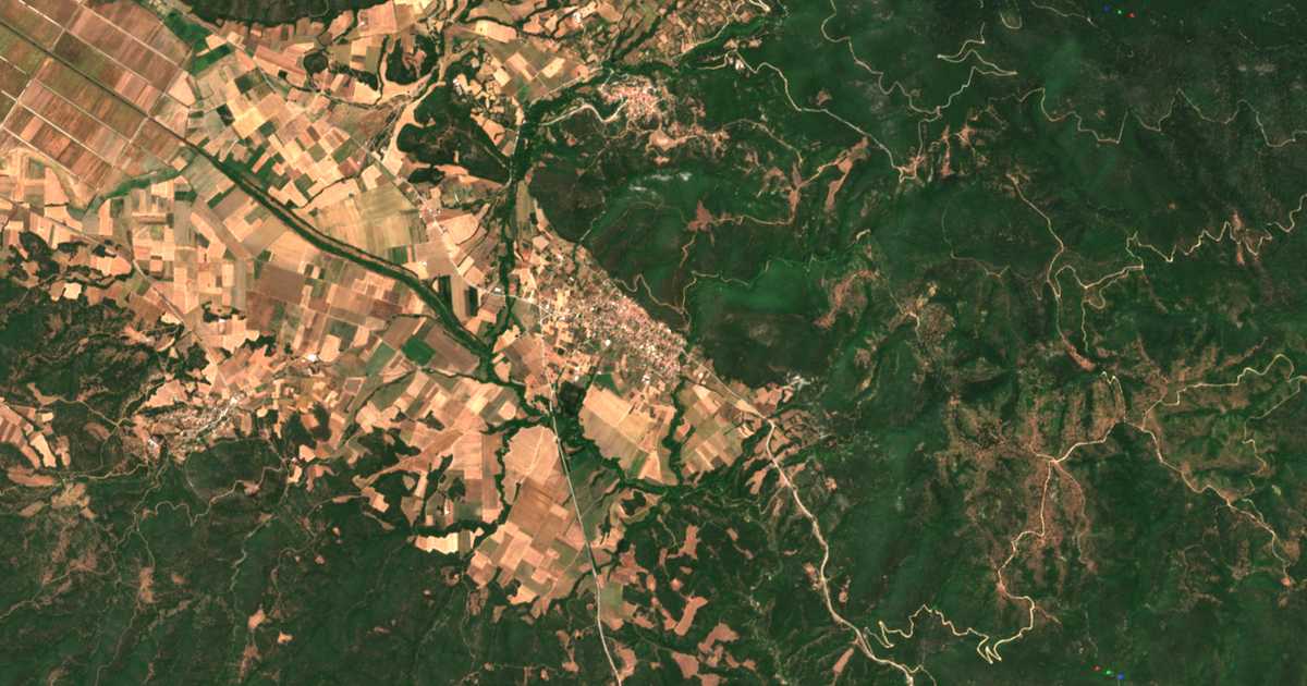 Carte satellite de Aréthoussa