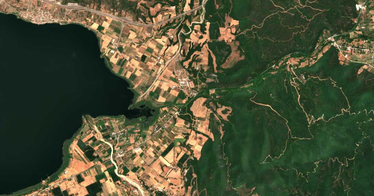 Carte satellite de Rendína