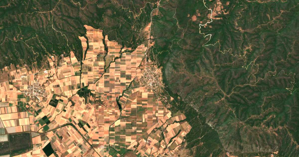 Carte satellite de Skepastón