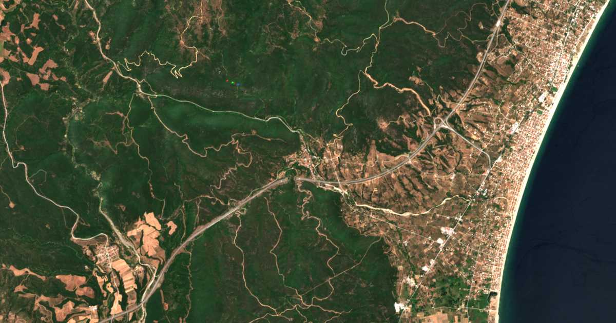 Carte satellite de Vrasná