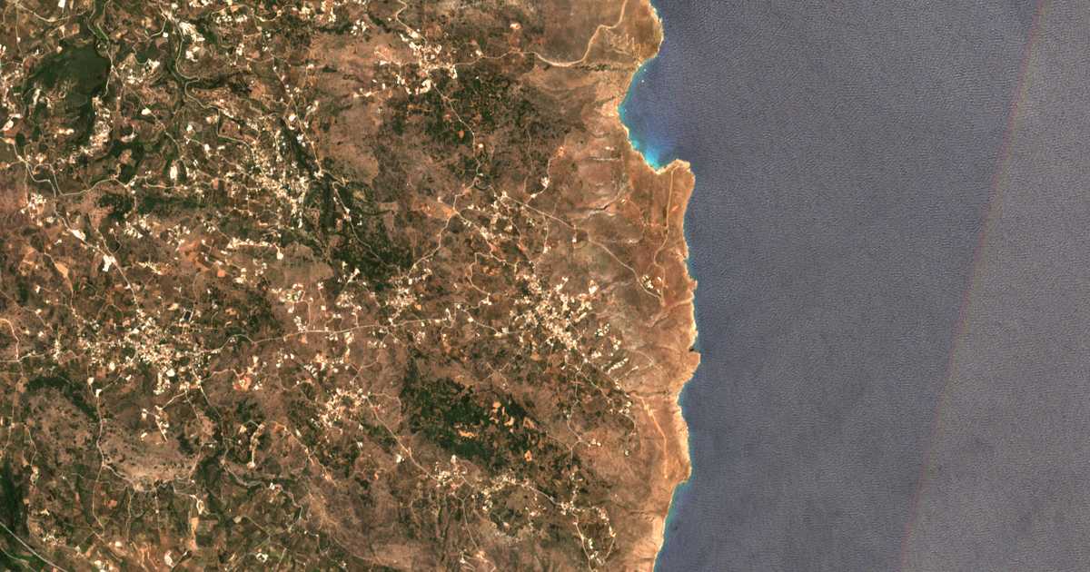 Carte satellite de Kefalás