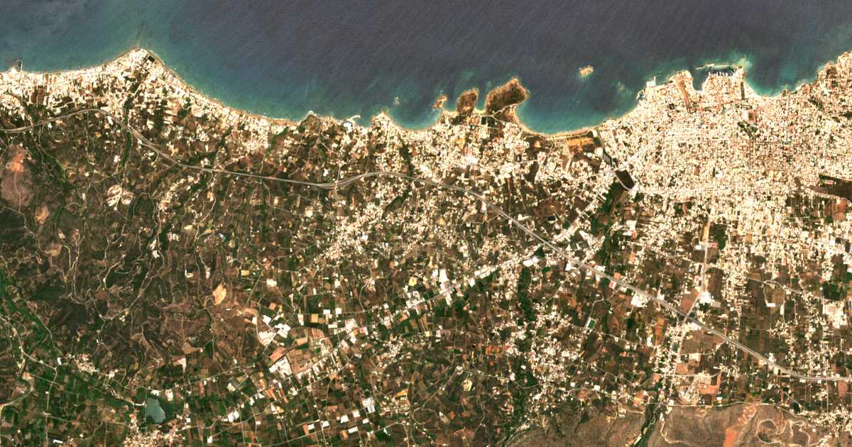 Carte satellite de Darátsos