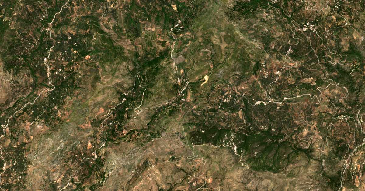 Carte satellite de Teménia