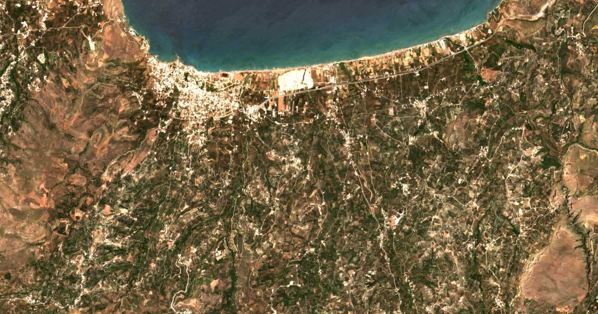 Carte satellite de Kallergianá