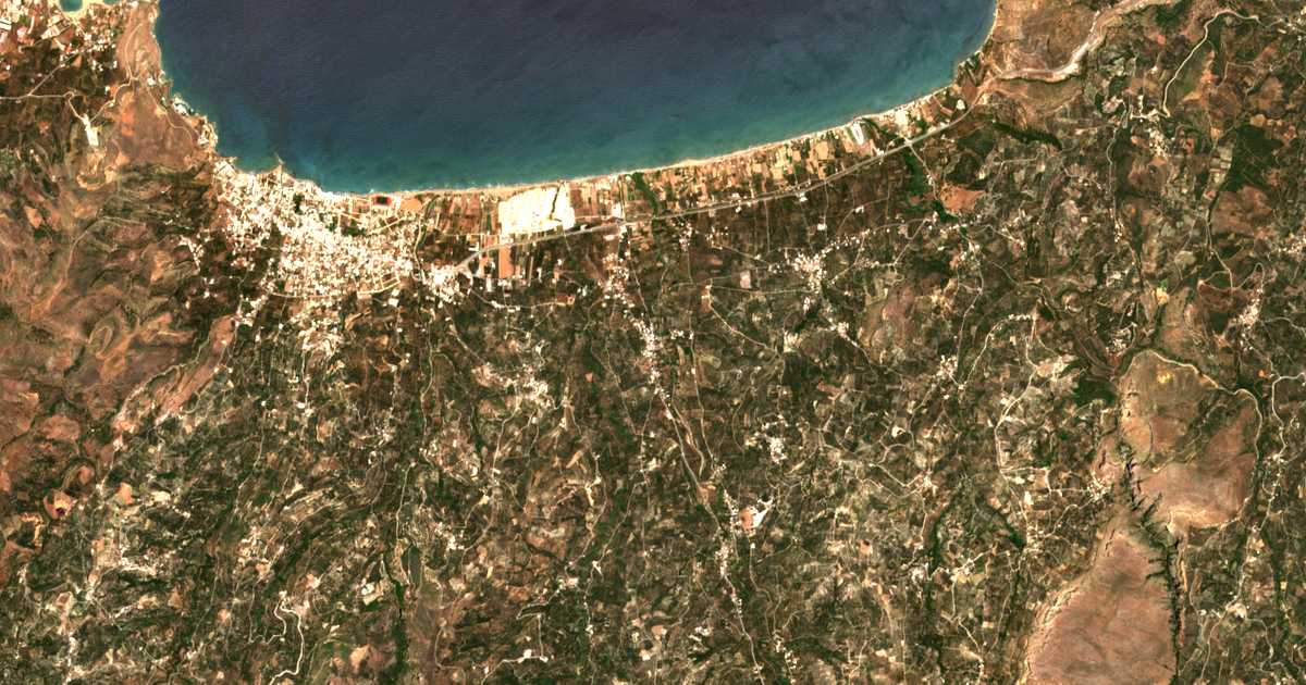 Carte satellite de Kaloudianá
