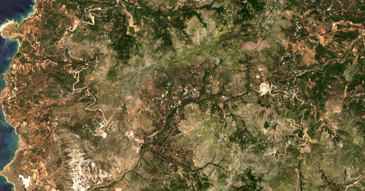 Carte satellite de Kefáli