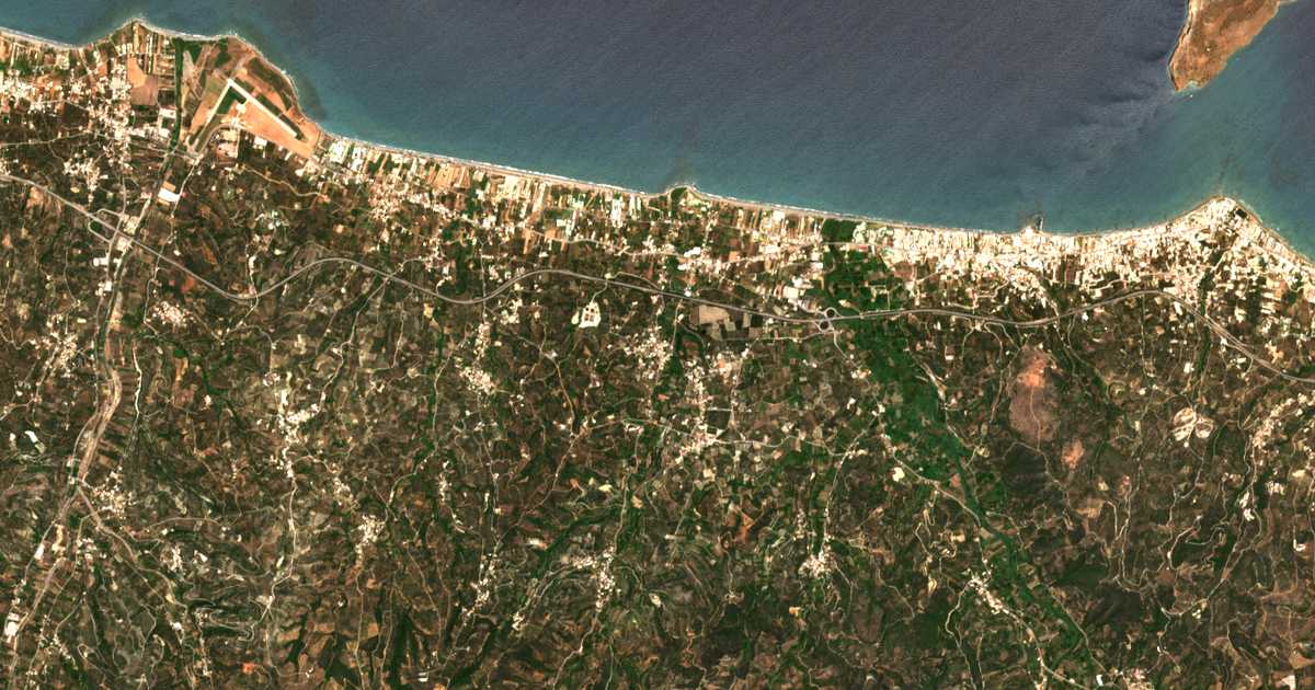 Carte satellite de Geráni