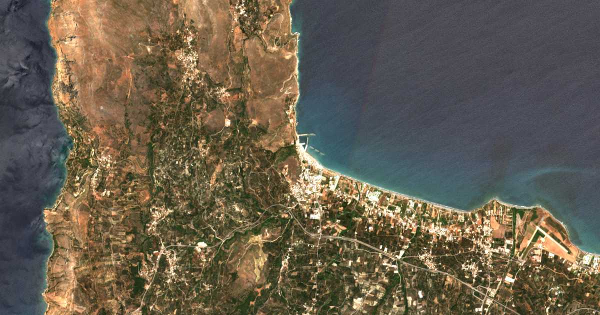 Carte satellite de Kolymvári