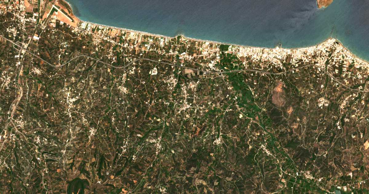 Carte satellite de Módion