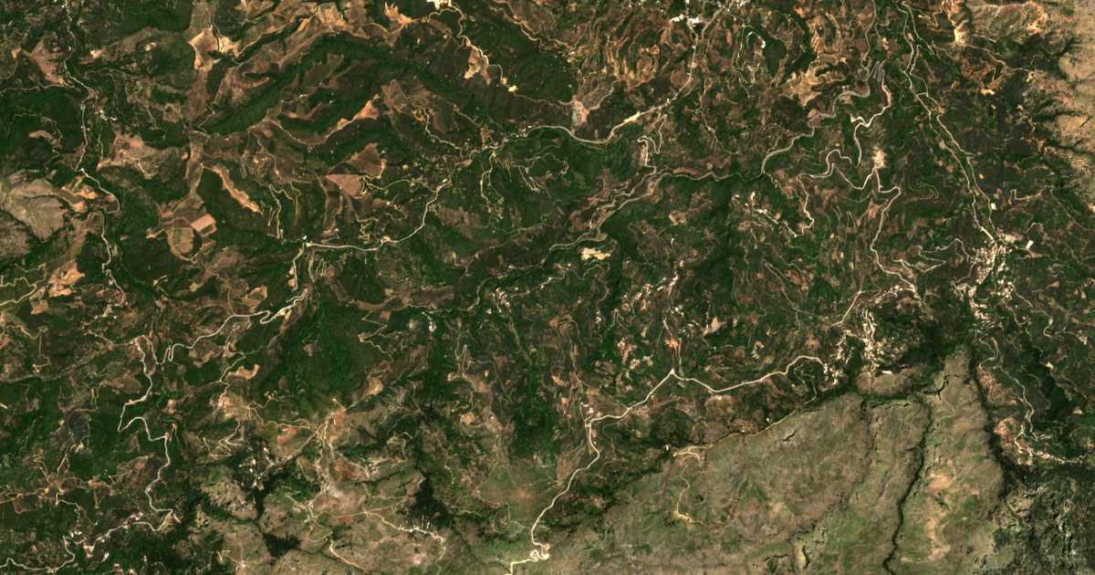 Carte satellite de Orthoúni