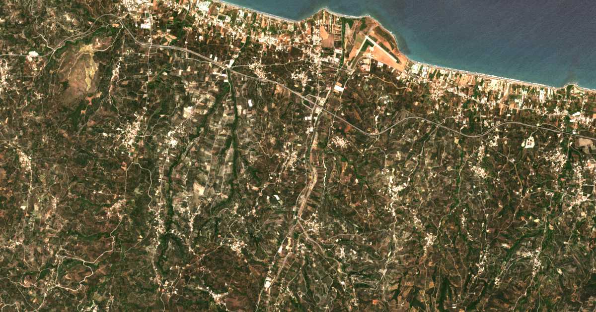 Carte satellite de Polemárchi