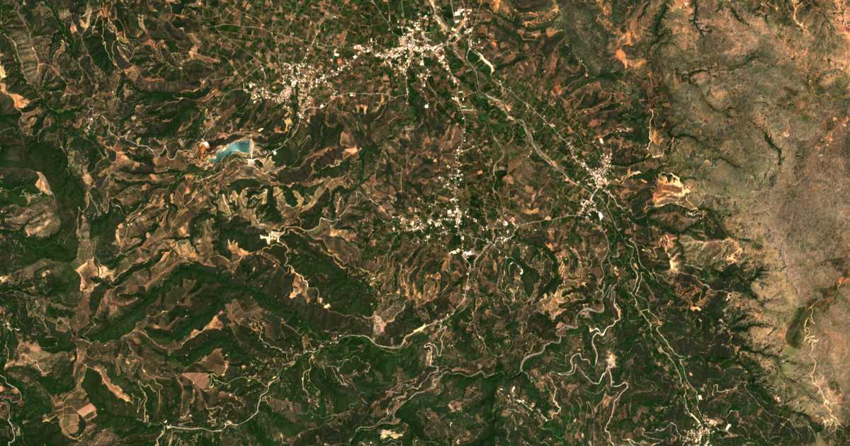 Carte satellite de Skinés