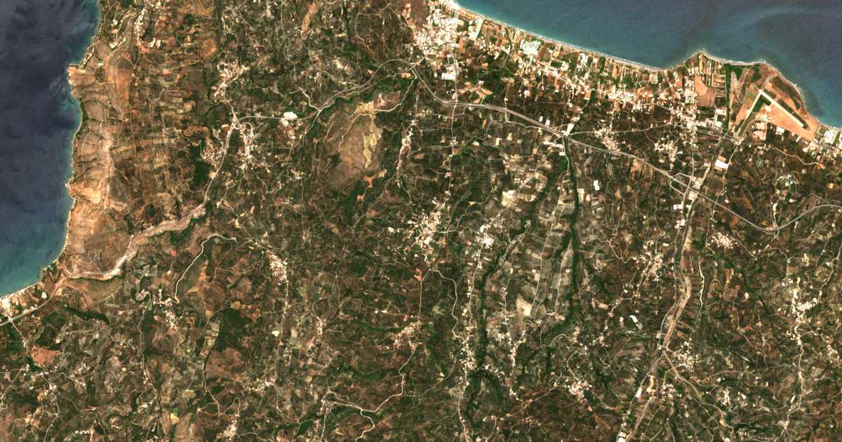 Carte satellite de Spiliá
