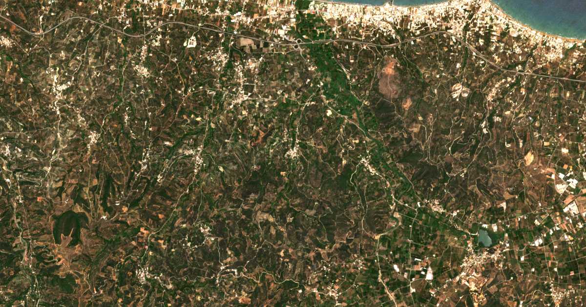 Carte satellite de Vrýsai