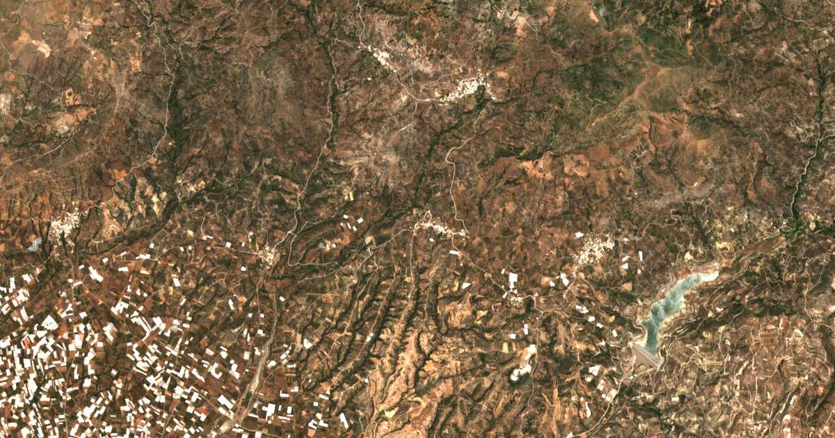 Carte satellite de Kalochorafítis