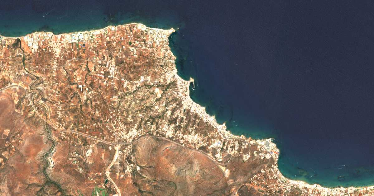Carte satellite de Liménas Chersoníssou