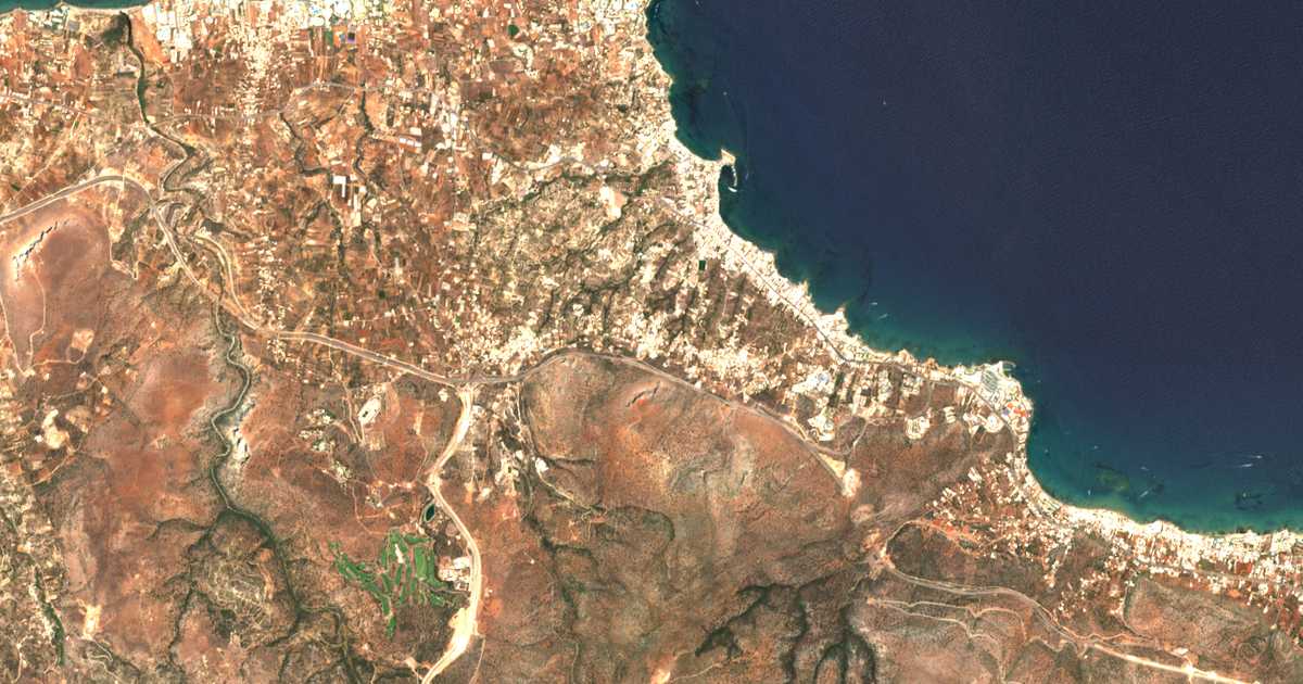 Carte satellite de Piskopianó