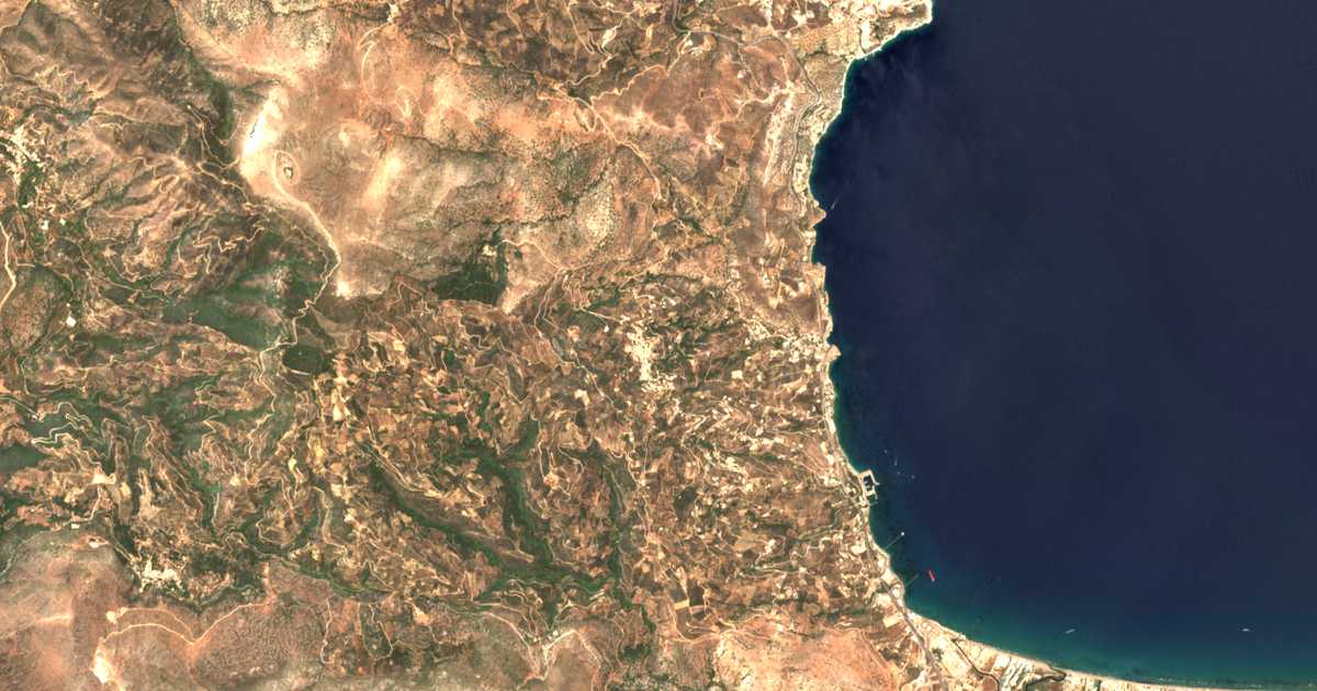 Carte satellite de Rodiá