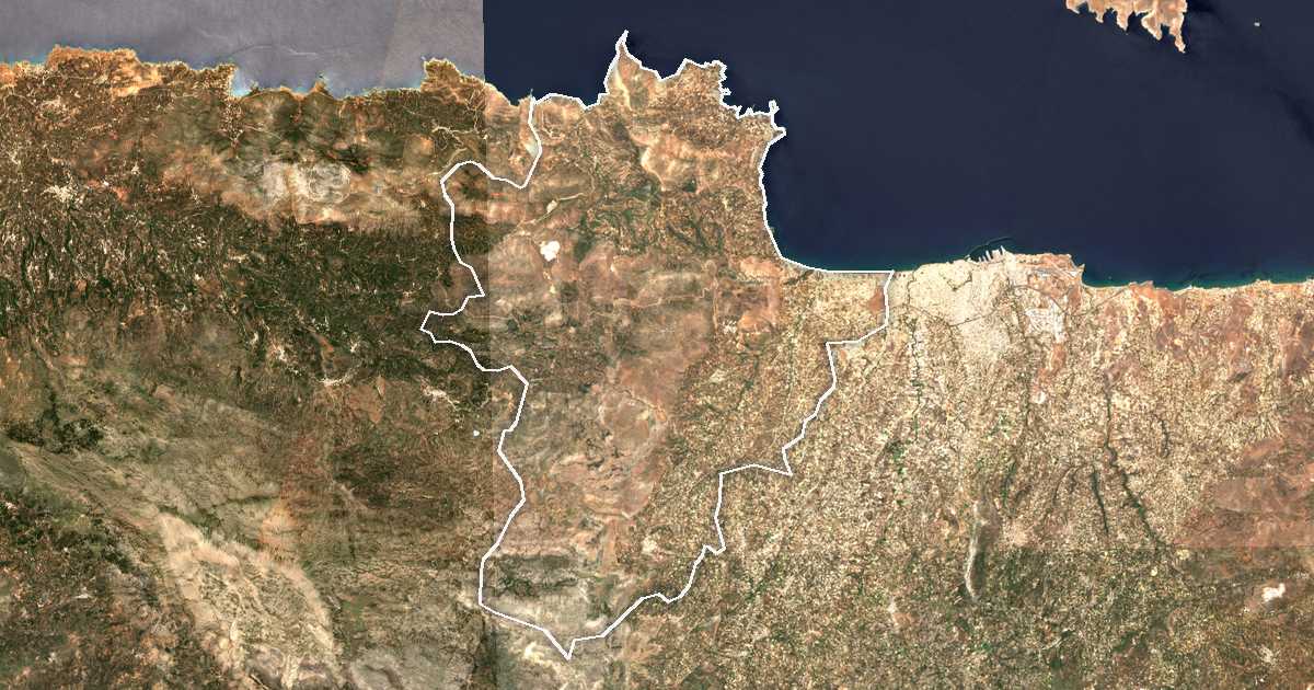 Image satellite avec la limite tracée: Malevízi
