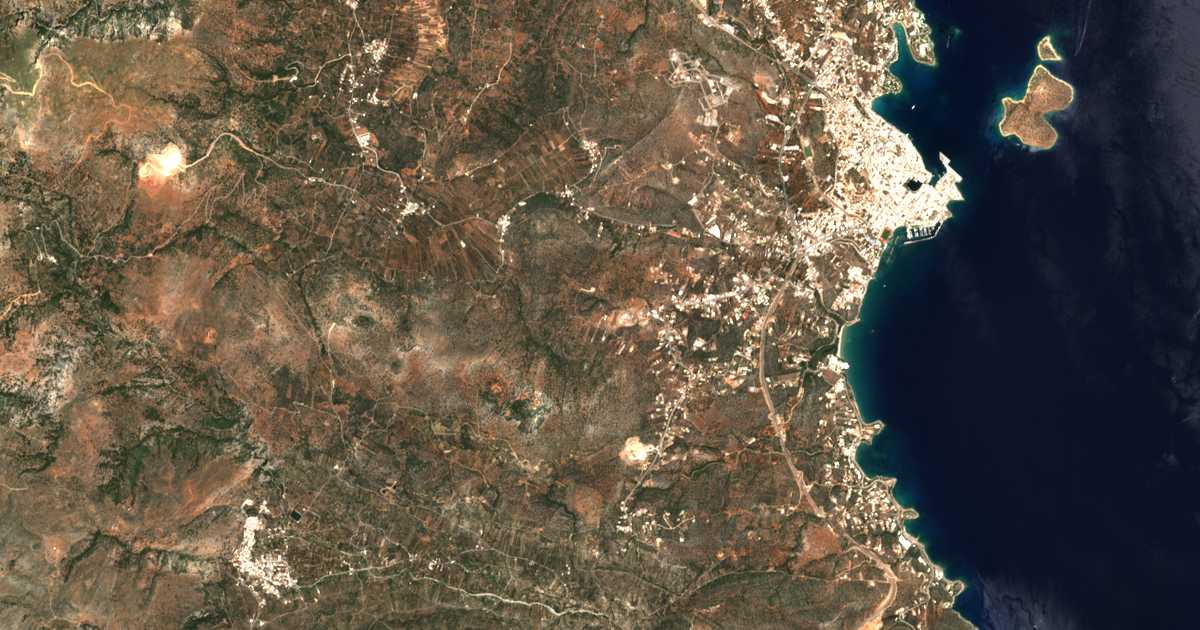 Carte satellite de Kályvos