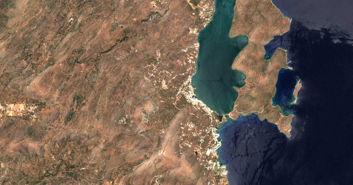 Carte satellite de Eloúnda
