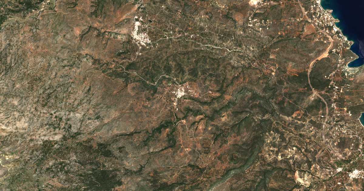 Carte satellite de Kroústas