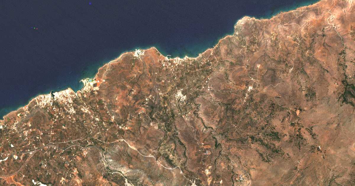 Carte satellite de Mílatos