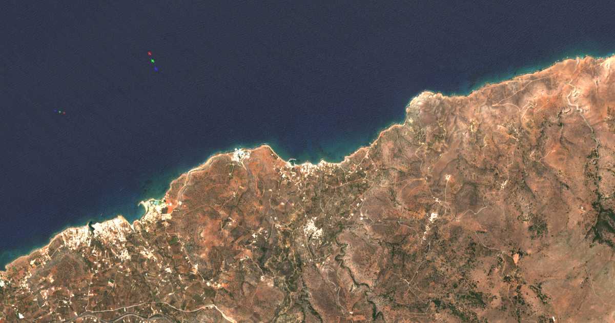 Carte satellite de Paralía Milátou