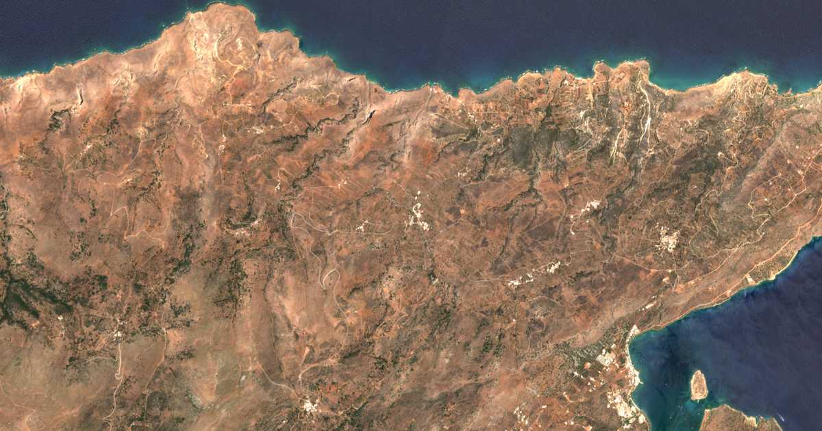 Carte satellite de Skiniás