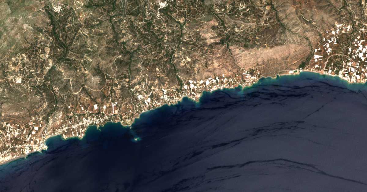 Carte satellite de Achliá