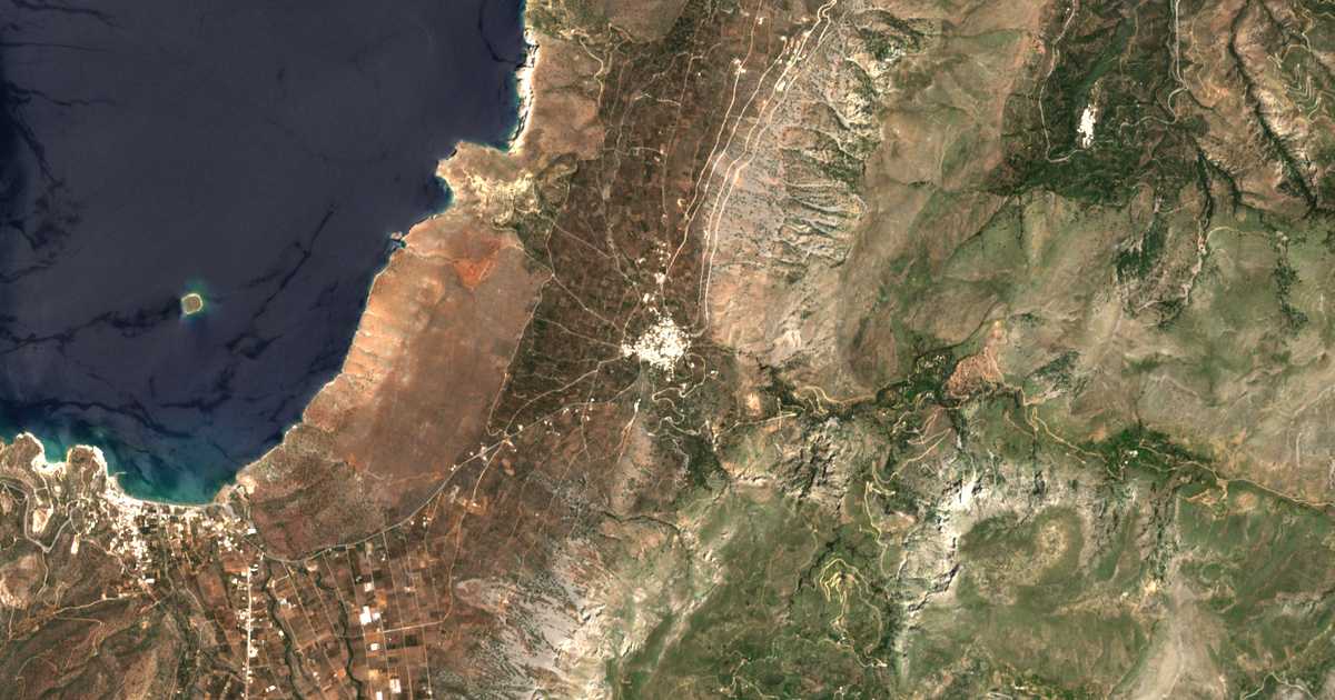 Carte satellite de Kavoúsi