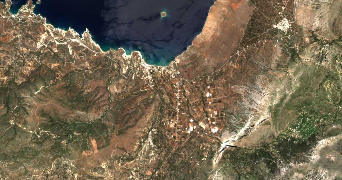 Carte satellite de Xirókampos