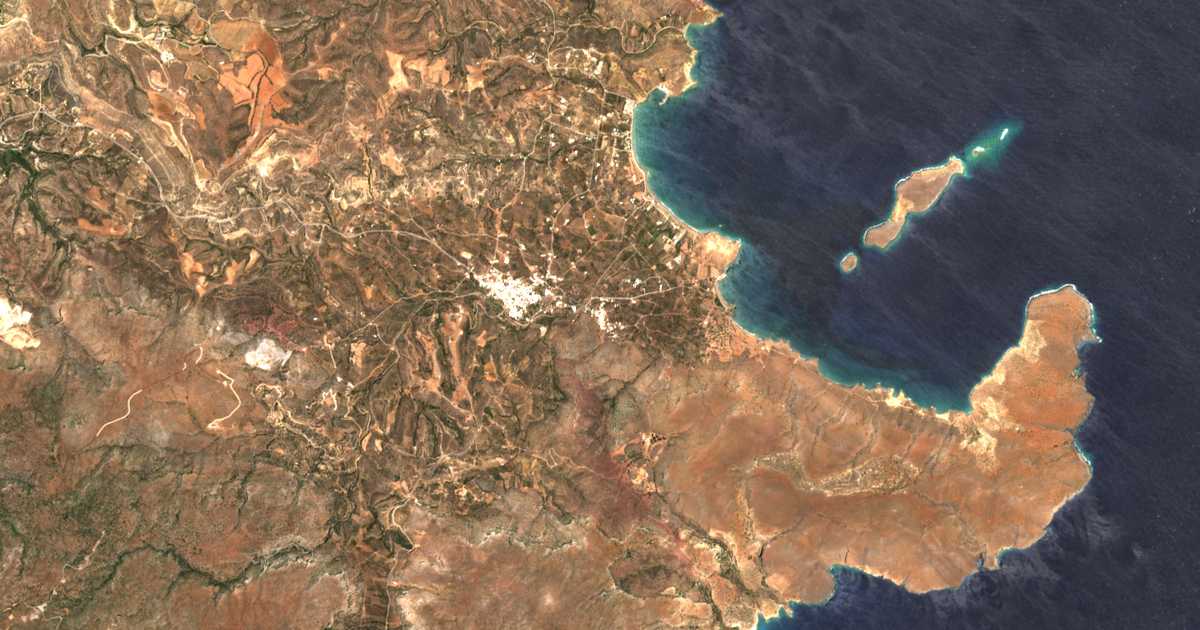 Carte satellite de Agkáthia