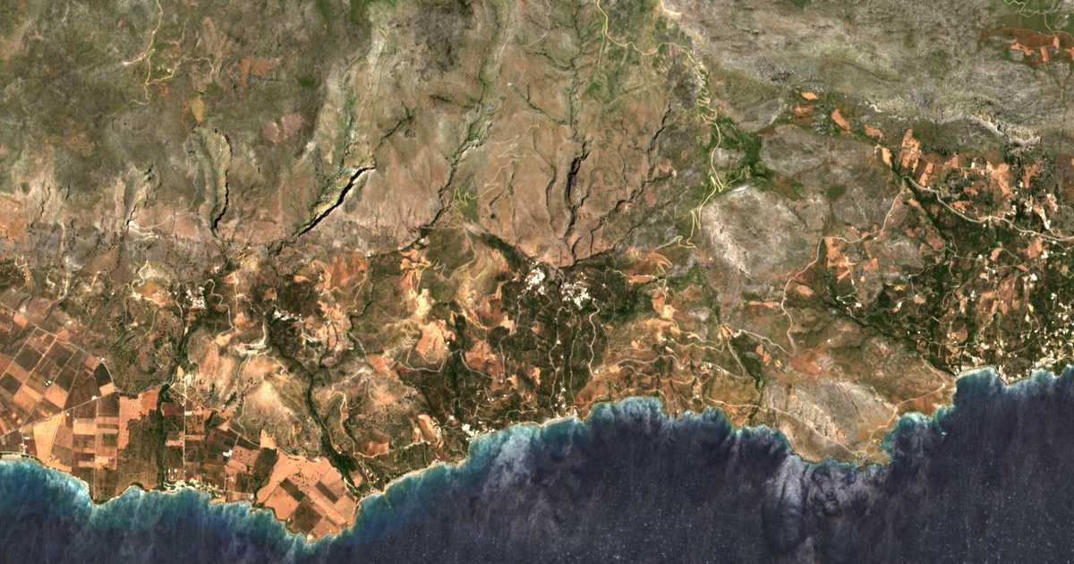 Carte satellite de Áno Rodákino