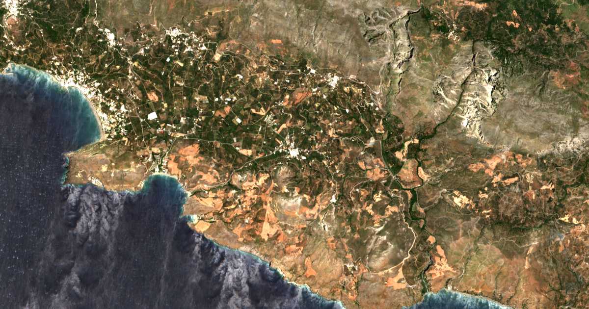 Carte satellite de Lefkógeia