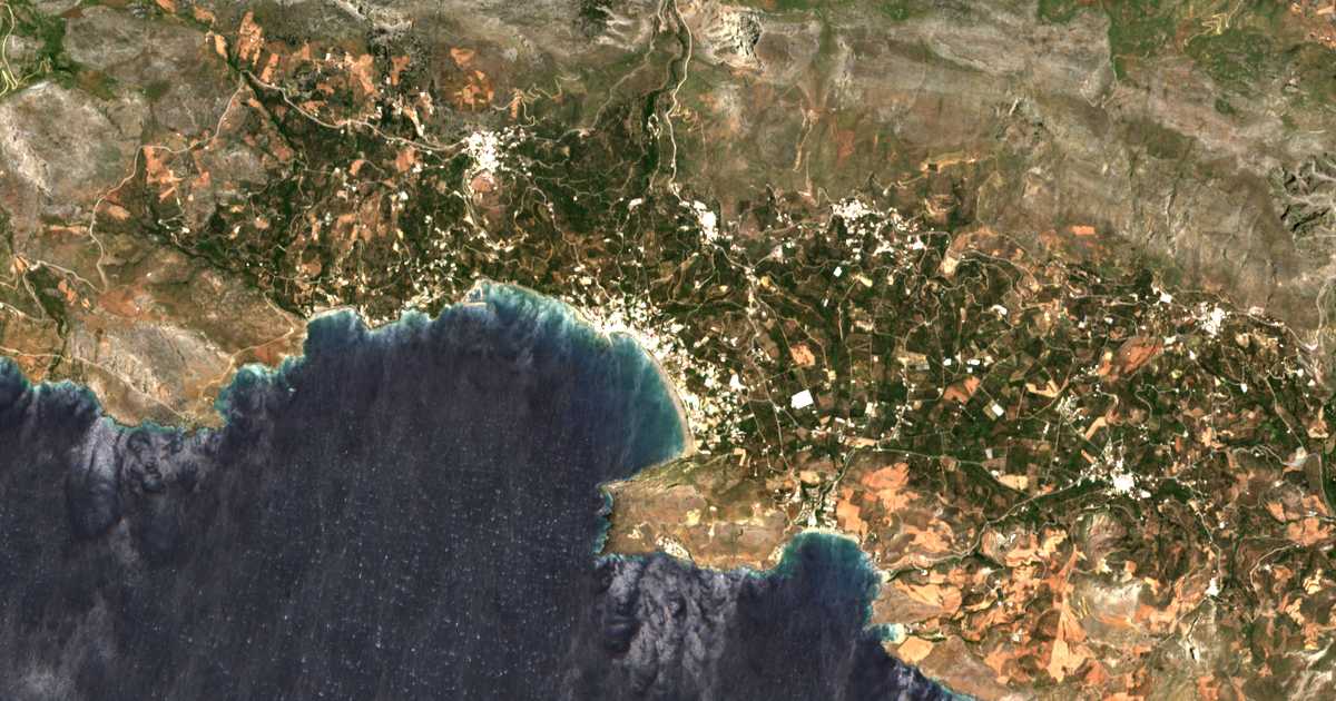 Carte satellite de Myrthianós Plakiás
