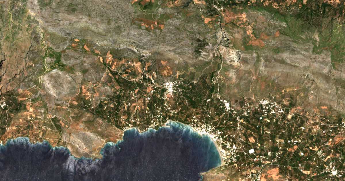 Carte satellite de Selliá