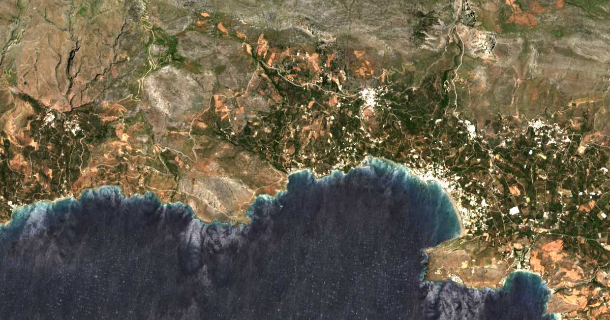 Carte satellite de Soúda