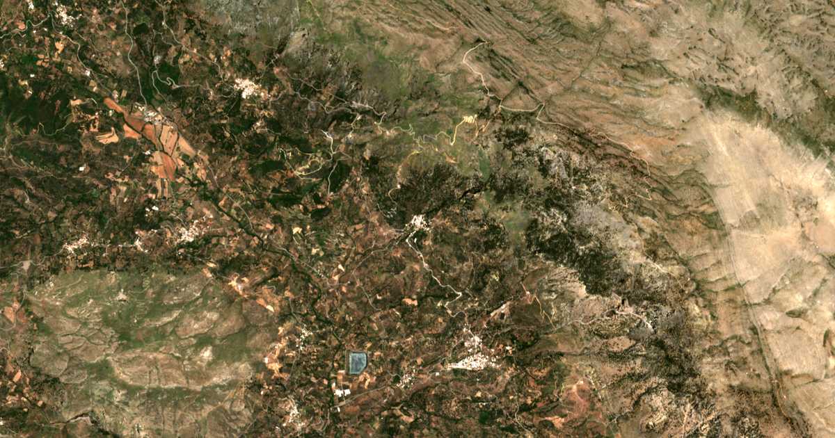 Carte satellite de Platánia