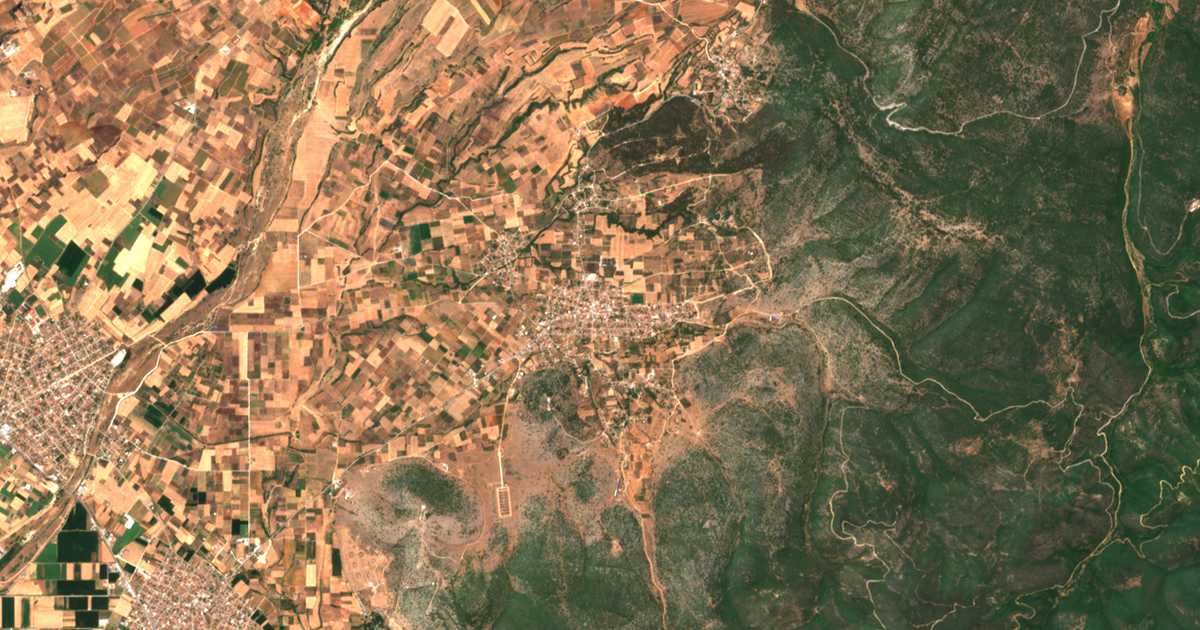 Carte satellite de Kýria
