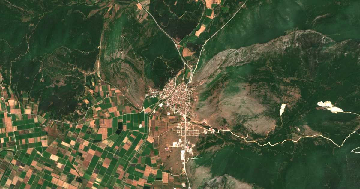 Carte satellite de Káto Nevrokópion
