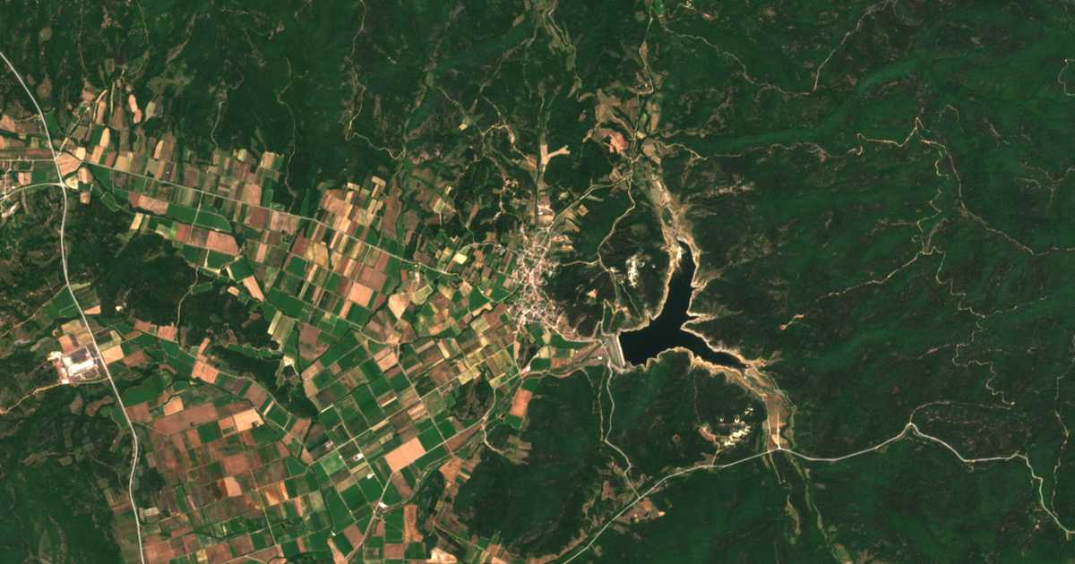 Carte satellite de Lefkógeia