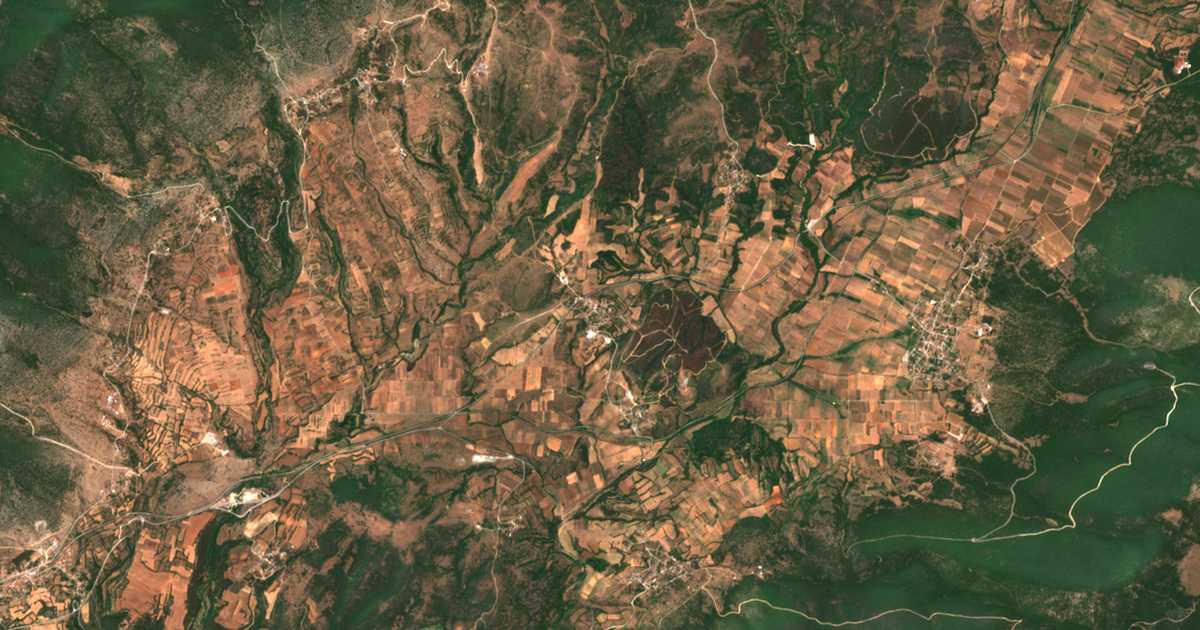 Carte satellite de Chamokérasa